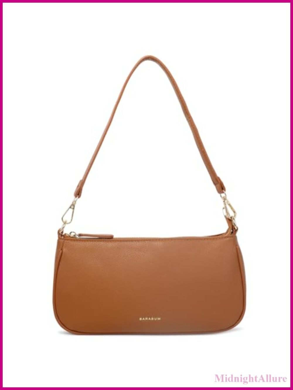 PU Leather Clutch Shoulder Hobo Bag with Zipper Closure for Women